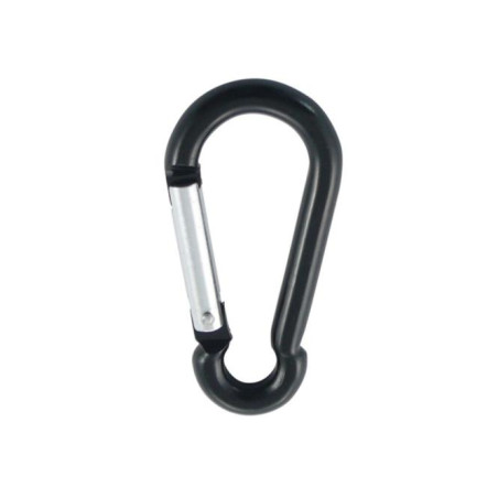 1 x Carabiner FIREFIGHTER 6X60 Black Aluminium