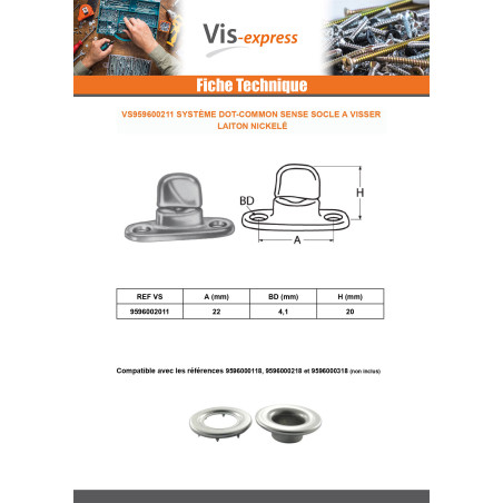1 x BASE to SCREW Nickel Plated Brass High 20