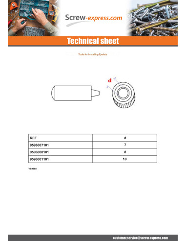 1 x Installation Tools EYELET Linch Pin...
