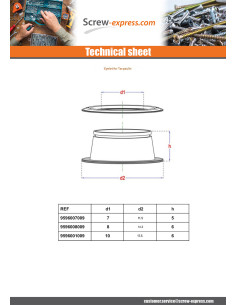 Blister of 6 with eyelet TARPAULIN Diameter 10 Brass 2