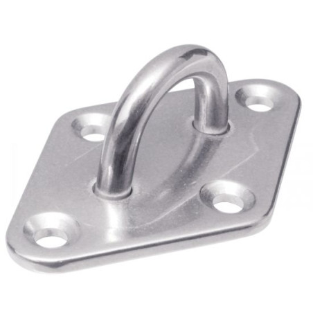 1 x Pontet to mounting plate OVAL 60X19 Stainless Steel A2