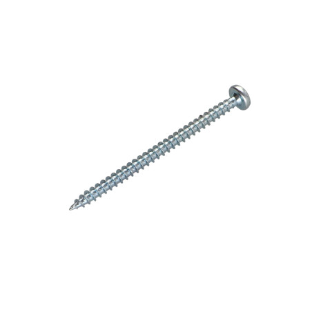 1 x Chipboard Screw Round Head Pozi PZ2 4.5X55 Zinc Plated