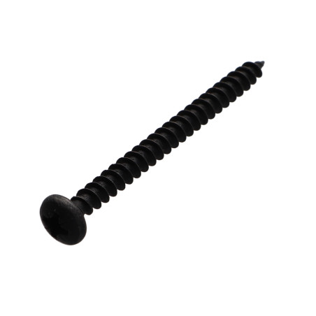 1 x Chipboard Screw Round Head Pozi PZ2 5X60 Reinforced black nickel-zinc steel - High corrosion resistance