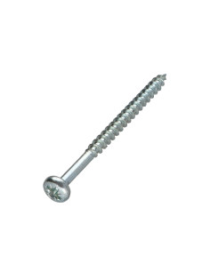 Chipboard Screw Round Head Pozi PZ3 6X80 Thread Length:...