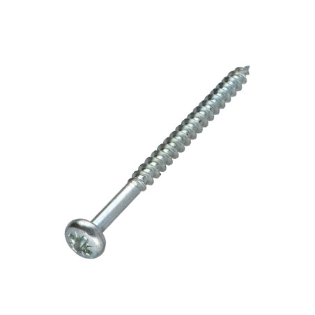1 x Savis Chipsboard Screw Round Head Pozi 3 6X80 Thread Length: 48 Zinc Plated