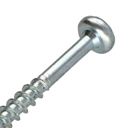1 x Chipboard Screw Round Head Pozi PZ3 6X80 Thread Length: 48 Zinc Plated