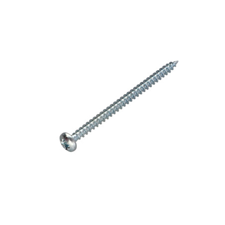 1 x Chipboard Screw Round Head Pozi PZ2 5X70 Thread Length: 42 Zinc Plated