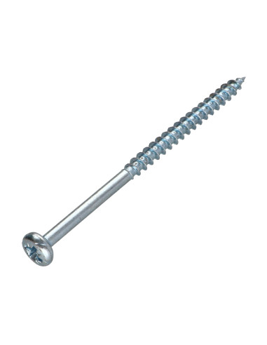 1 x Chipboard Screw Round Head Pozi PZ3 6X100...