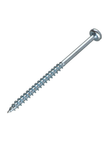1 x Chipboard Screw Round Head Pozi PZ3 6X100...