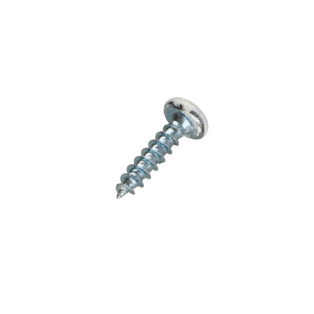 1 x Chipboard Screw Round Head Pozi PZ2 3.5X15 Zinc Plated Painted White Ral9010/Pure White