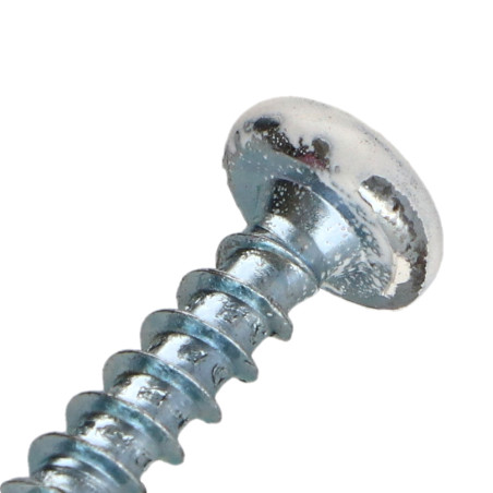 1 x Savis Chipsboard Screw Round Head Pozi 2 3.5X15 Zinc Plated Painted White Ral9010/Pure White