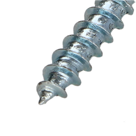 1 x Chipboard Screw Round Head Pozi PZ2 3.5X15 Zinc Plated Painted White Ral9010/Pure White