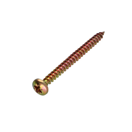 1 x Savis Chipsboard Screw Round Head Pozi 2 5X60 Yellow Zinc