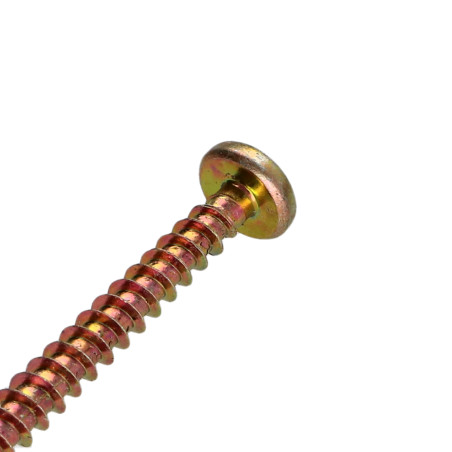 1 x Chipboard Screw Round Head Pozi PZ2 5X60 Yellow Zinc
