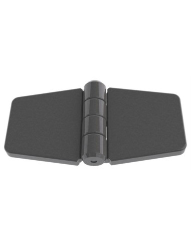 1 x Hinge With Cover Cap Screw 79X41 black nylon