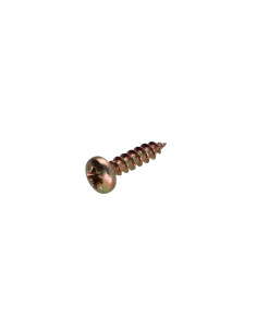 Chipboard Screw Round Head Pozi PZ2 4X13 Yellow Zinc