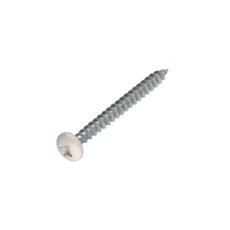 1 x Savis Chipsboard Screw Round Head Pozi 2 5X50 Zinc Plated Painted White Ral9010/Pure White