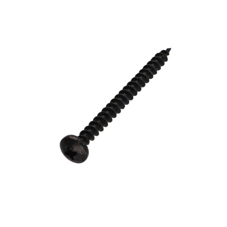 1 x Chipboard Screw Round Head Pozi PZ2 5X60 Black Zinc Plated