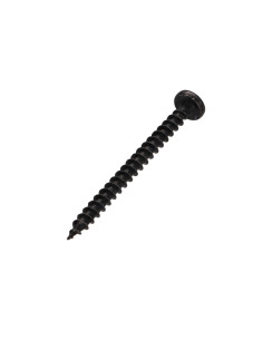 Chipboard Screw Round Head Pozi PZ2 5X60 Black Zinc Plated 2