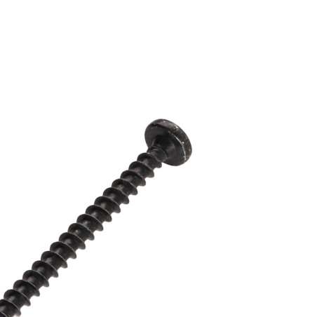 1 x Chipboard Screw Round Head Pozi PZ2 5X60 Black Zinc Plated