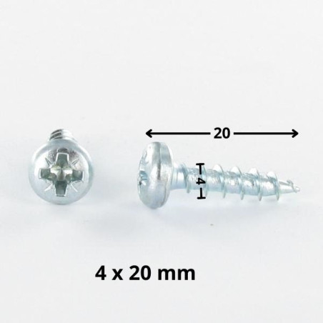 1 x Savis Chipsboard Screw Round Head Pozi 2 4X20 Zinc Plated