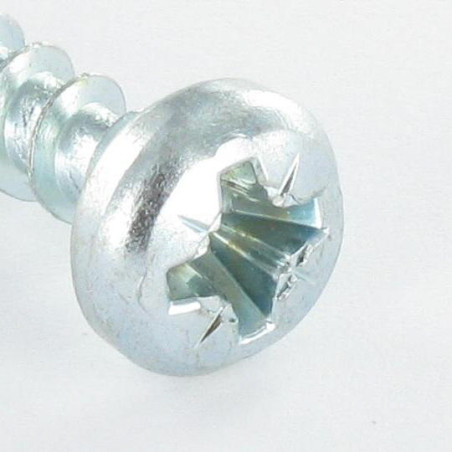 1 x Chipboard Screw Round Head Pozi PZ2 4X20 Zinc Plated Rust