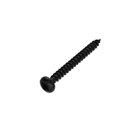 1 x Chipboard Screw Round Head Pozi PZ2 4X35 Black Zinc Plated