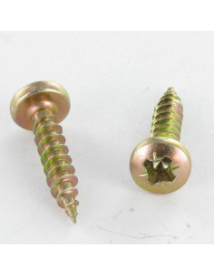 Savis Chipsboard Screw Round Head Pozi N°2 4X40 Yellow Zinc