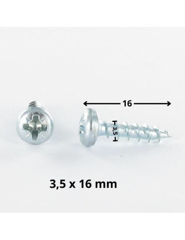 1 x Chipboard Screw Round Head Pozi PZ2 3.5X16...