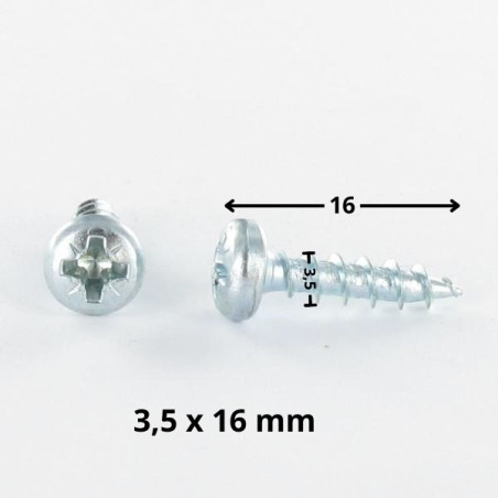 1 x Savis Chipsboard Screw Round Head Pozi 2 3.5X16 Zinc Plated
