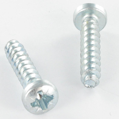 1 x Screw Plastic Pan Head Pozi 6X30 Thread 40 degree Zinc Plated