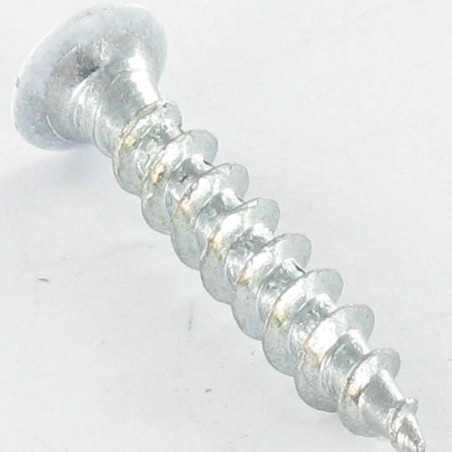 1 x Screw For Plastic Countersunk Head Phillips 4.2X25 Zinc Plated Painted White Ral9010/Pure White
