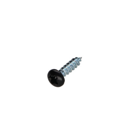 1 x Chipboard Screw Round Head Pozi PZ2 3.5X15 Zinc Plated Painted Black Ral9005/Jet Black