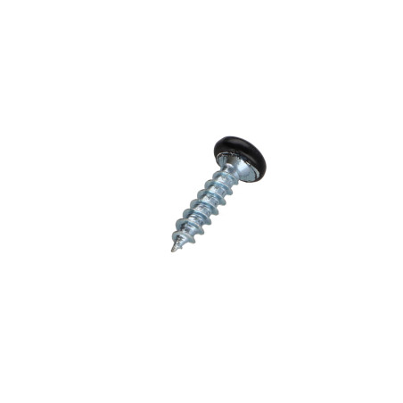 1 x Chipboard Screw Round Head Pozi N°2 3.5X15 Zinc Plated Painted Black Ral9005/Jet Black
