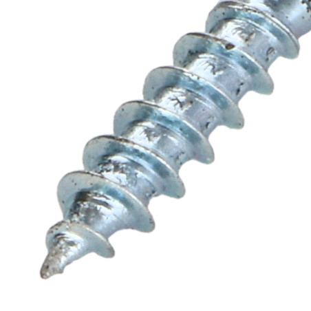 1 x Chipboard Screw Round Head Pozi N°2 3.5X15 Zinc Plated Painted Black Ral9005/Jet Black