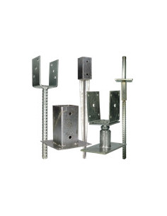 Pfostensockel fixed With FIXINGS 140X140 Hot Dip Galvanized