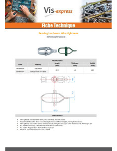 Turnbuckle Linch Pin FENCE Ral6005/Noss Green 85X29.5X1.5 2