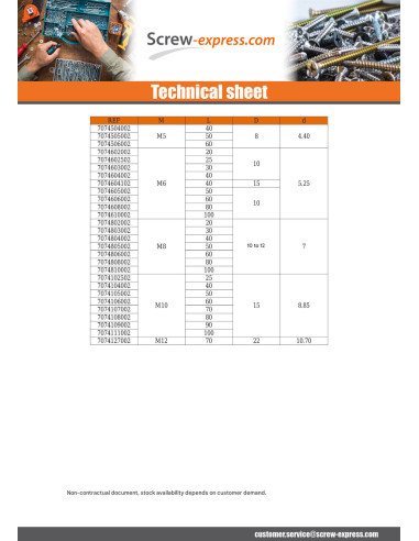 1 x Piton Machine M3X20 Diameter Eye 5 to 6...