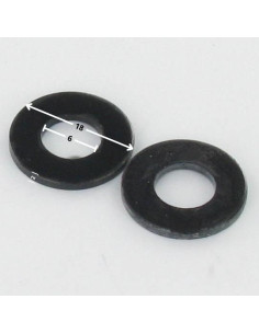 Washer Flat 6X18X2 Black Zinc Plated 2
