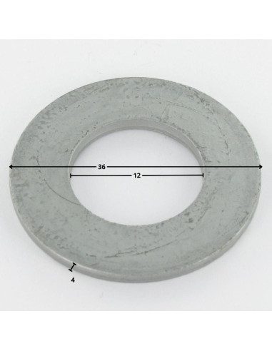 1 x Washer Flat M12X36X4 Hot Dip Galvanized