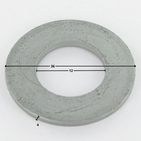 1 x Washer Flat M12X36X4 Hot Dip Galvanized