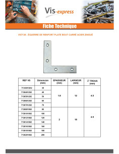 Bracket Flat reinforcement Point Square 40X40X12 Zinc Plated 2