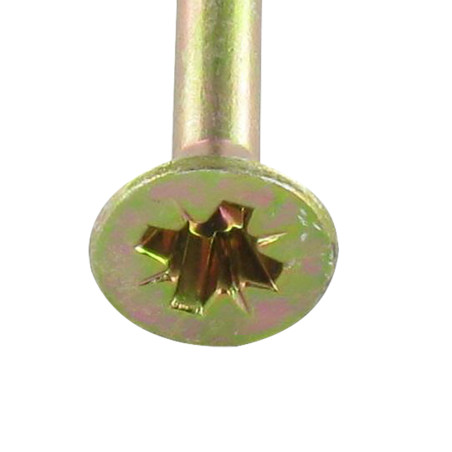 1 x Chipboard Screw Countersunk Head Pozi PZ2 4X35 Partial Thread Yellow Zinc