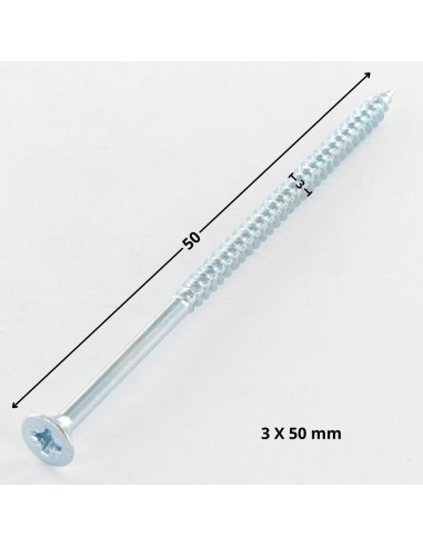 1 x Chipboard Screw Countersunk Head Pozi PZ1...