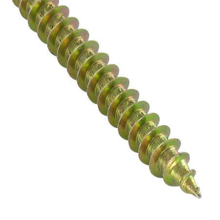 1 x Chipboard Screw Countersunk Head Pozi PZ2 4X35 Partial Thread Yellow Zinc