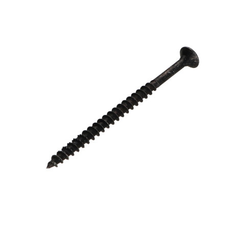 1 x Chipboard Screw Countersunk Head Pozi PZ2 5X80 Partial Thread Black Zinc Plated