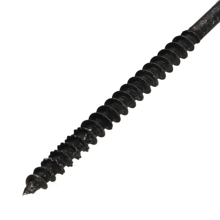 1 x Chipboard Screw Countersunk Head Pozi PZ2 5X80 Partial Thread Black Zinc Plated