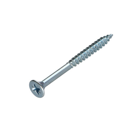1 x Chipboard Screw Countersunk Head Pozi PZ2 5X60 Partial Thread Zinc Plated