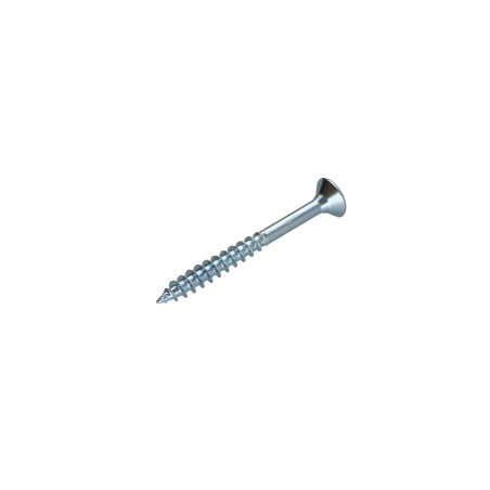 1 x Chipboard Screw Countersunk Head Pozi PZ2 4.5X45 Partial Thread Zinc Plated