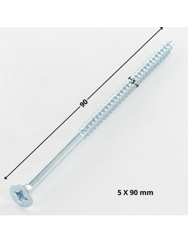 1 x Chipboard Screw Countersunk Head Pozi PZ2...